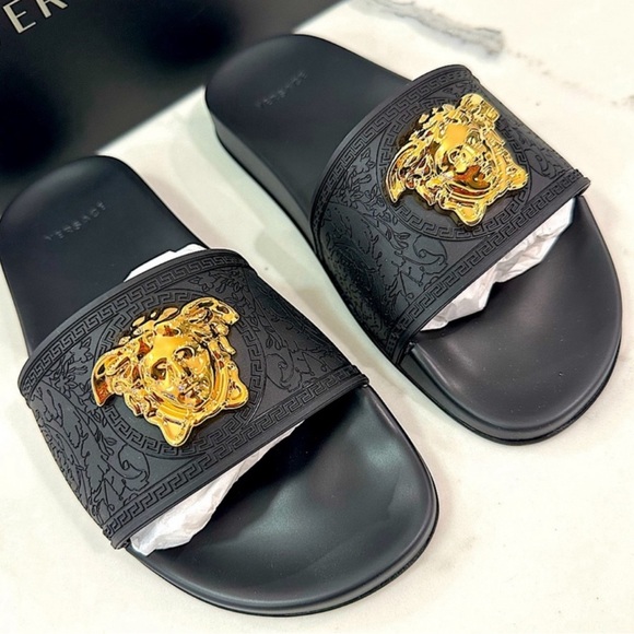 Versace Collection Shoes - Versace Medusa Pool Slides